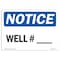 Signmission OSHA Notice Sign, Well No. _, 14in X 10in Decal, 14" W, 10" H, Landscape, Well No. _ Sign OS-NS-D-1014-L-19029 - alternate 1